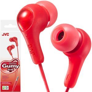 JVC Gumy Plus In-Ear Earbud Headphones HA-FX7 Cranberry Red Wired 3.5mm New